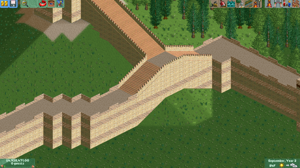 Image result for rct2 slope fence